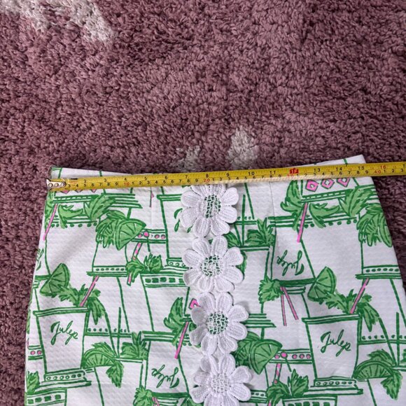 Lilly Pulitzer Just Add Mint Julep Skirt Size 4 Pink Green White Style 52577 - Picture 7 of 8